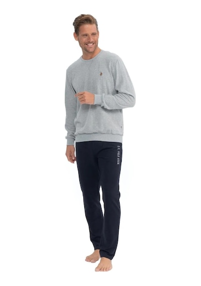 U.s. Polo Assn. Erkek Uzun Kollu Yuvarlak Yaka Düz Pijama Takımı 001