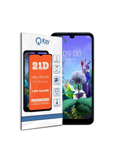 LG Q60 ile Uyumlu Tam Kaplayan 21D Temperli Ekran Koruyucu Cam