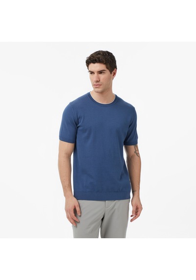 Nautica Erkek Mavi Regular Fit Kısa Kollu Triko Düz S65110t