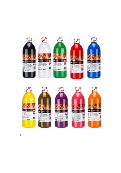 Red Apple Parmak Boya 10x500 Gr 10'lu Set Çok Renkli