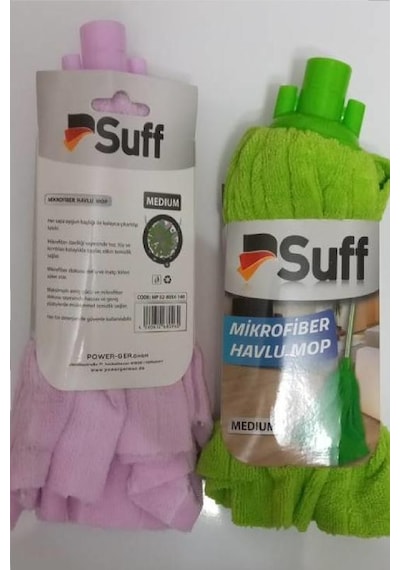 Suff 3 Adet Medium Mikrofiber Havlu Vileda Tipi Paspas Mop Yedek Ucu