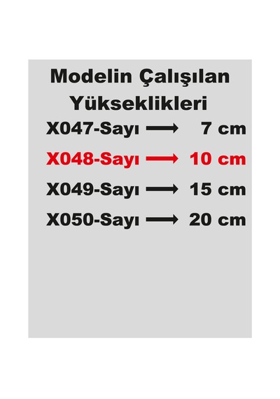 Stencil Rakam Boyama Şablonu X048-sayı Rakam Yüksekliği 10 Cm