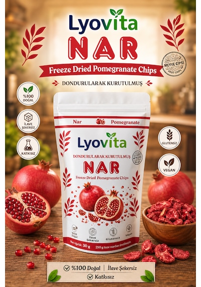 Nar Dondurularak Kurutulmuş Freeze Dried 30 G