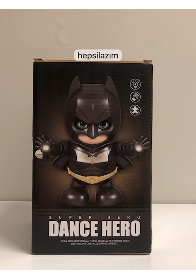 Işıklı Sesli Dans Eden Hareketli Pilli Batman Hero Oyuncak 20 Cm