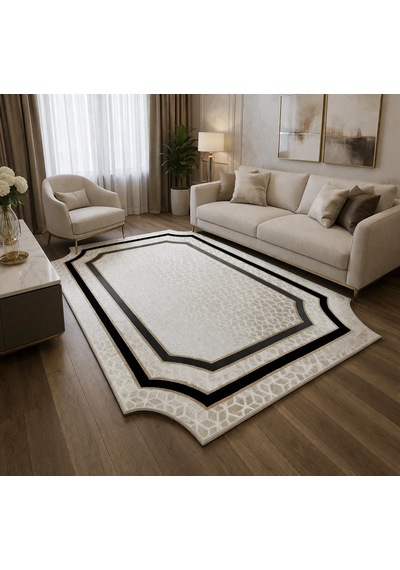 Bahariye Halı Deep 6089 X Krem Modern Salon Halısı