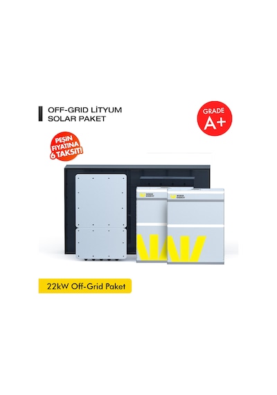 Werer Energy   22kW Off-Grid Solar Paket - LiFePO4 Batarya/Inverter/Solar Panel