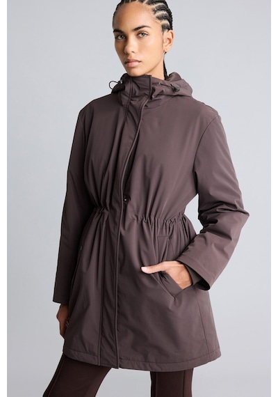 Defacto Beli Büzgülü Regular Fit Kapüşonlu Parka H6148ax26aubn192 Kahve-bn192