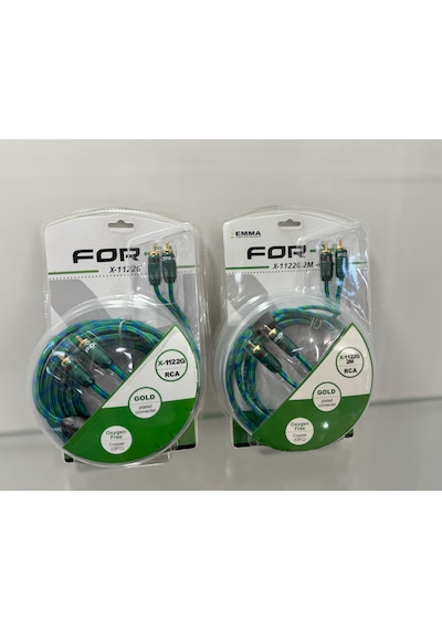 For-x X Profesyonel Oto Teyp Rca 2 Metre Kablosu 1 Adet