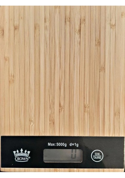Hubrendy Kargo Dijital Lcd Mutfak Tartısı Terazisi 5kg Bambu Desenli 11480166