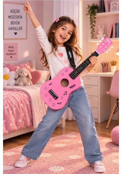 Midex Cg-230pk Çocuk Klasik Gitar Seti 3-8 Yaş 23 İnç 58 Cm Pembe Çocuk Gitarı Seti