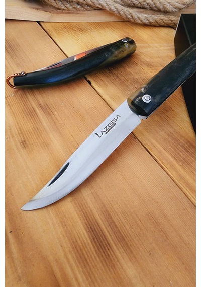 Kemik Sap Çakı Kamp Çakısı Outdoor Piknik Çakısı Vlz-b03 Siyah