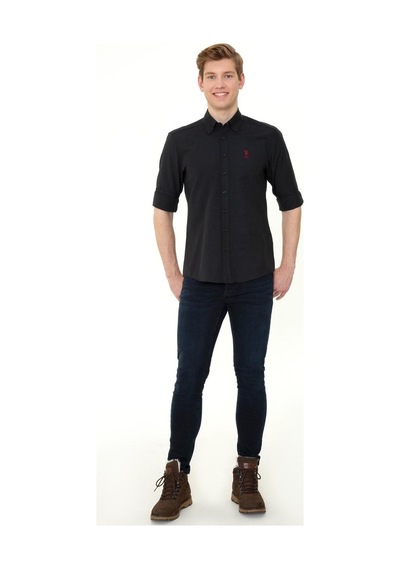 U.S. Polo Assn. Erkek Dokuma Gömlek Lacivert