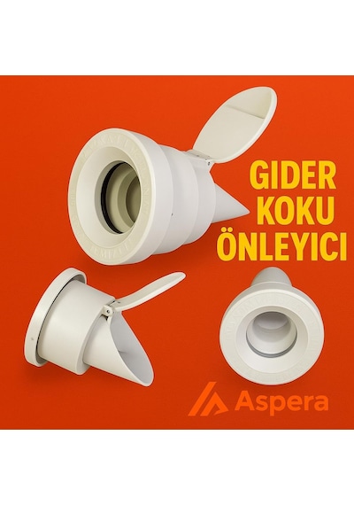 3'lü Set Lavabo Ve Eviye Gideri Çekvalfli Adaptör Conta, Ø50mm, Koku Önleyici, Su Sızdırmaz