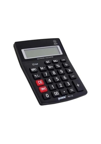 Puzzle Hesap Makinesi Pz-112s Gri - Siyah