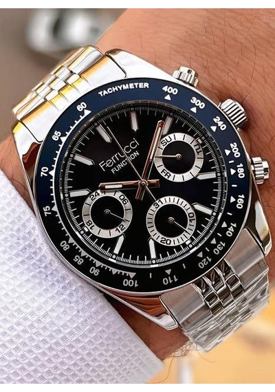 Ferrucci Fcf 1025 03648m.02 Fonksiyonlu Erkek Kol Saati Metalik Gri