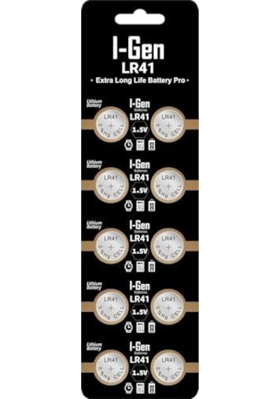 Batteries Lr41 1.5v Alkalin Düğme Pil Ag3, G3, 192, L736 10 Lu Paket
