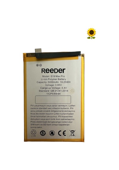 Reeder S19 Pro Max Batarya Pil 5000 Mah