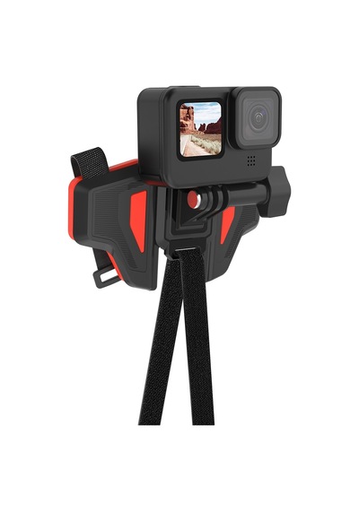 Telesin Aksiyon Kamera Kask Çene Montajı, Motorcycle Helmet Bracket Orange / Gopro / Osmoactio Uyumlu