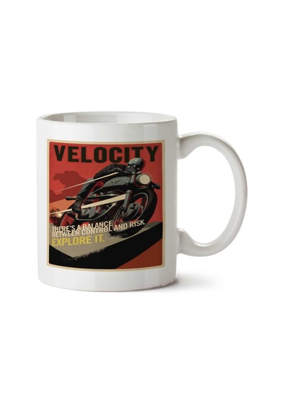 Velocıty İki Tarafı Baskılı Kupa Bardak Çok Renkli