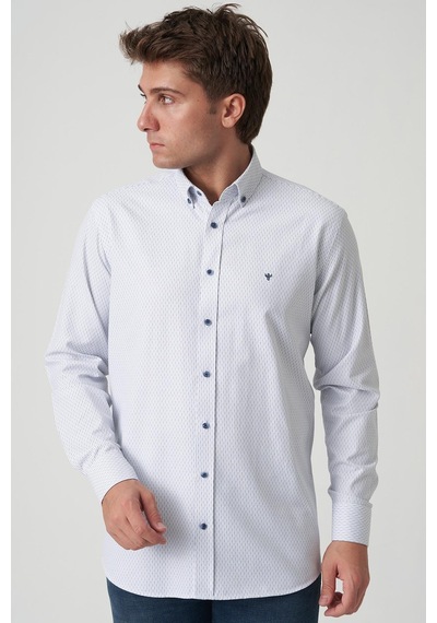 White Stone Alcácer Do Sal G2505 Slim Fit Gömlek Desenli Desenli Çok Renkli White Stone Alcácer Do Sal G2505 Slim Fit Gömlek Desenli Desenli Çok Renkli