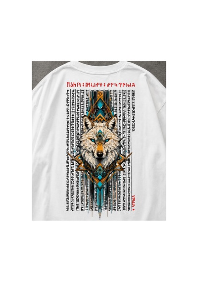 Yolo Street Etnik Kurt Baskılı Beyaz Oversize Erkek Tişört Sırt Baskı %100 Pamuk Vintage Streetwear 1abeyaz Yolo Street Etnik Kurt Baskılı Beyaz Oversize Erkek Tişört Sırt Baskı %100 Pamuk Vintage Streetwear 1abeyaz