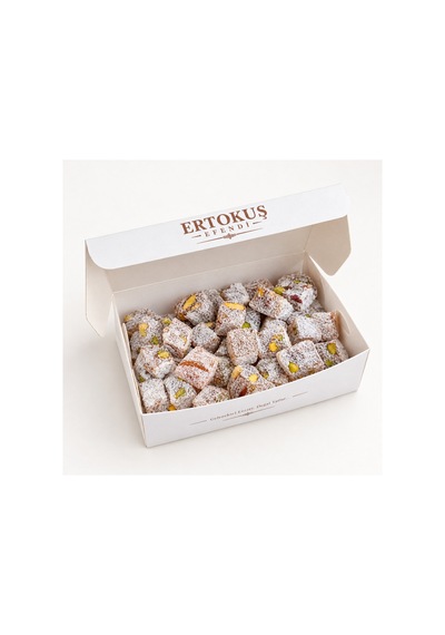 Çifte Kavrulmuş Duble Antep Fıstıklı Türk Lokumu 250gr %100 Pancar Şekeri - 937440406