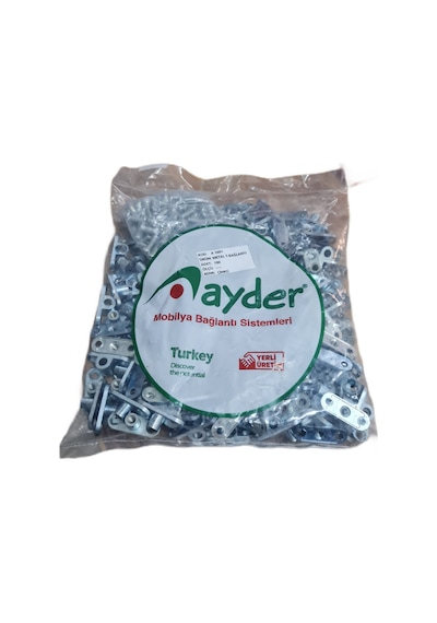 Metal T Çektirme Ayder Çinko Dayanıklı Ve Estetik Çözüm 100 Adet Gümüş