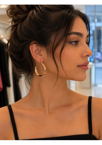 Halka Küpe Gold Çelik 47891308
