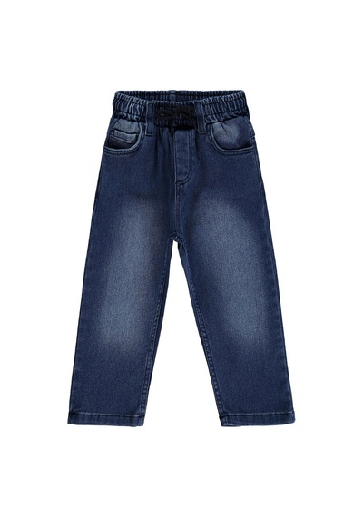 Civil Boys Beli Lastikli Jogger 2-5 Yaş Pantolon Kot - Mavi KOYU MAVİ