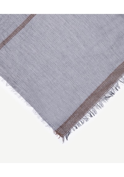 Yargıcı Çizgili Maskulen Şal 25kesl1001x 005 Gri