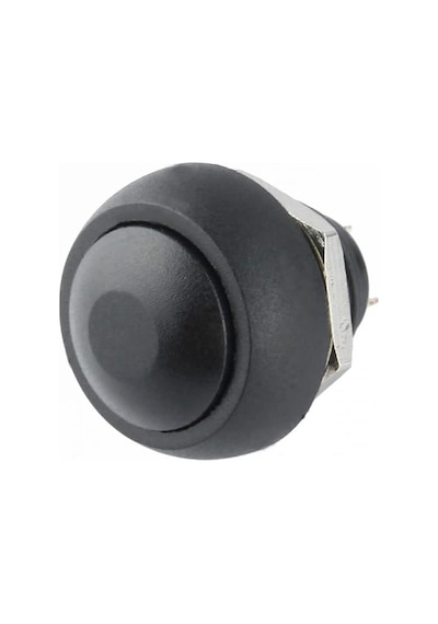 12mm Pbs-33b 2 Pin Push Buton Siyah On Off 1a 250v Mini Yuvarlak Su Geçirmez Anahtar Momentary Switch