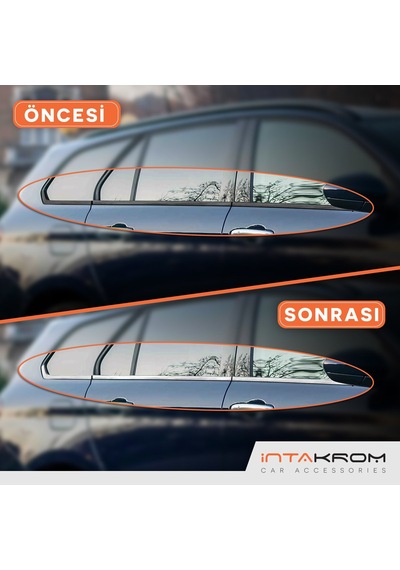 Fiat Egea Sw Krom Cam Çıtası 6 Parça 2015 Ve Üzeri Paslanmaz Çelik