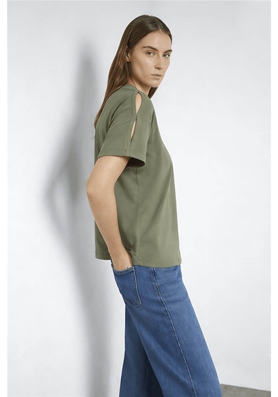 Fashion Friends Kol Detaylı Haki Kadın Bluz 26y0309k1