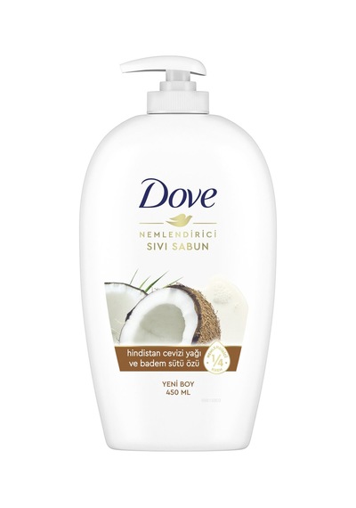5 Adet Dove Hindistan Cevizi Yağı Ve Badem Sütü Özü Sıvı Sabun 450 Ml Diğer
