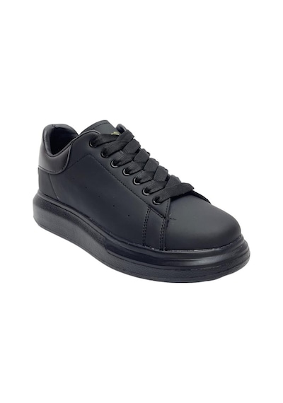 Unisex Yüksek Taban Günlük Spor Sneaker Ayakkabı Siyah-siyah Siyah