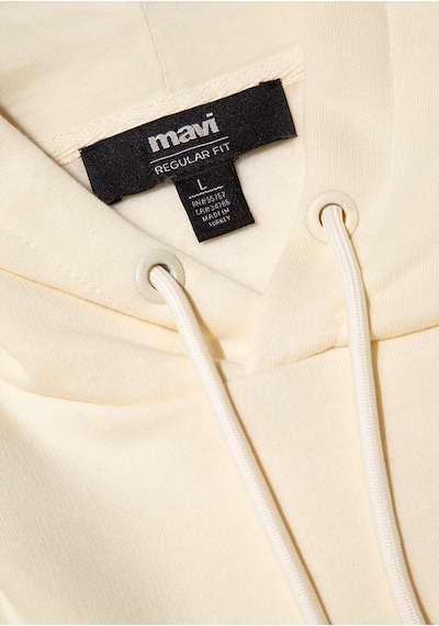 Mavi - Mavi Logo Baskılı Bej Sweatshirt 0610941-70055 Beyaz