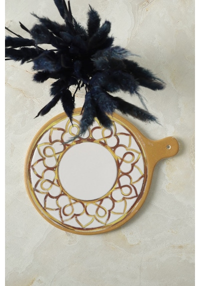 Keramika Worn Gold Peynir Sunum Tabağı 26 Cm 22968 Çok Renkli