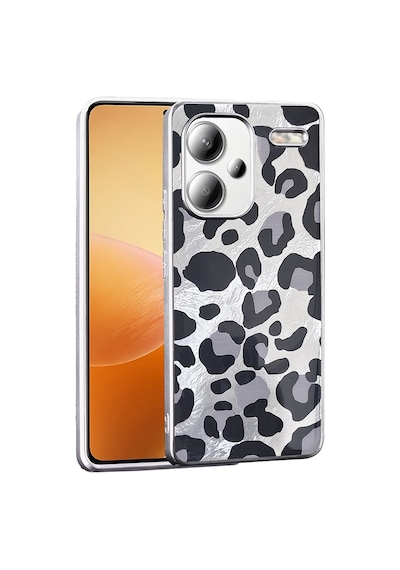 Xiaomi Redmi Note 13 Pro Plus 5g Kılıf Desenli Zore Mep Kapak Gri Leopar