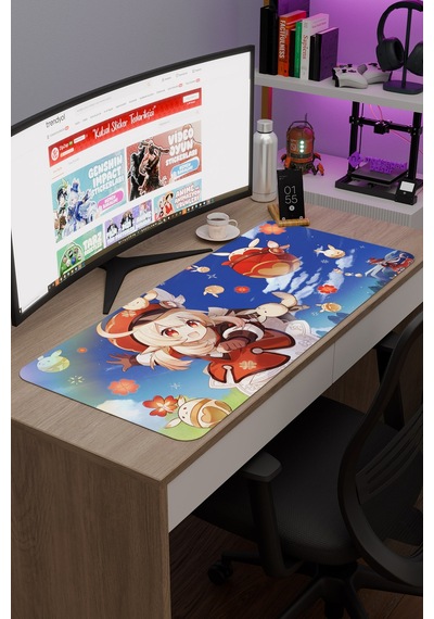 Klee Genshin Impact Anime Gacha V1 - 90x40 Xxl Gaming Mouse Pad Fare Altlığı
