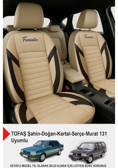 Formentor Tay Tüyü Oto Koltuk Kılıfı Tofaş Kartal-şahin-doğan-serçe-tempra Uyumlu Bej
