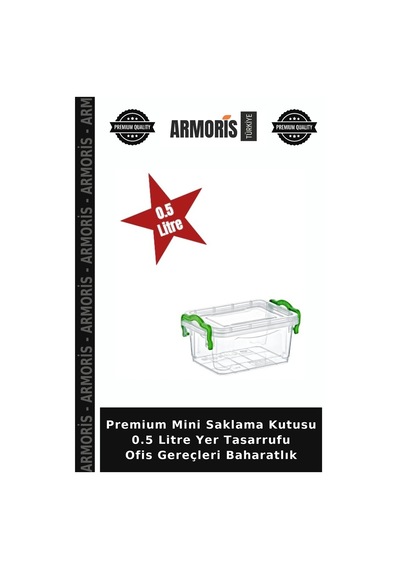 Premium Mini Saklama 0.5 Litre Yer Tasarrufu Ofis Gereçleri Baharatlık Çok Renkli