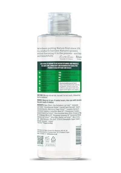 %99 Doğal Yenileyici Saç Bakım Kremi Normal &amp Kuruya Dönük Saçlar İçin Aloe Vera, 400 Ml