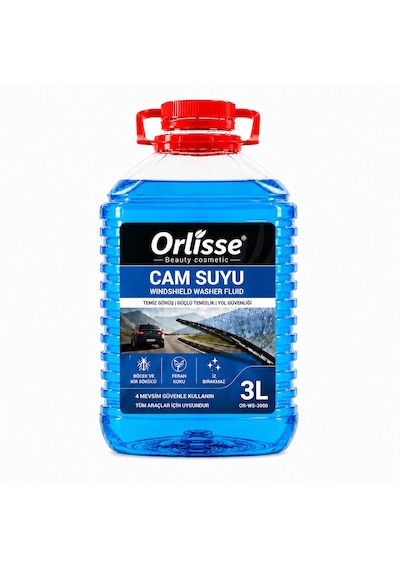 Orlisse Beauty Cosmetic Cam Suyu 3 Lt Mavi-böcek Ve Kir Sökücü Etkili Formül