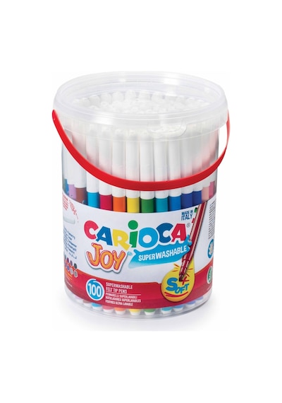 Carioca Joy 100'lü Süper Yıkanabilir Keçeli Boya Kalemi Kova Renkli Ve Yüksek Kalite