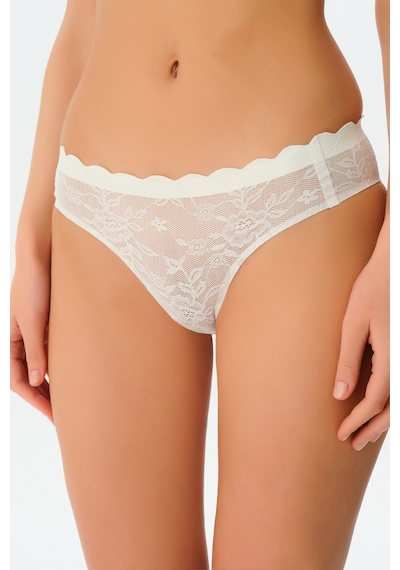 Suwen Invisible Soft Dantelli Slip Külot Sw5987036 Ekru