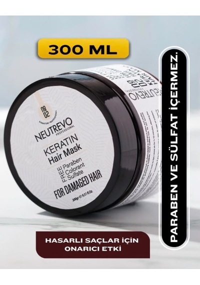 Neutrevo Professional No:2 Keratin Serisi Onarıcı Ve Güçlendirici Saç Bakım Maskesi 300 Ml