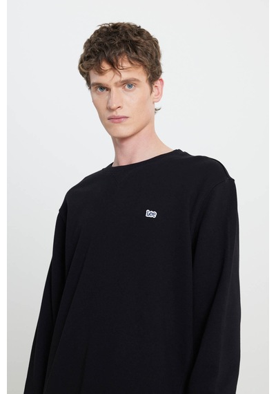 Lee Regular Fit %100 Pamuk İçi Polarlı Siyah Erkek Sweatshirt L81ıry100 Siyah