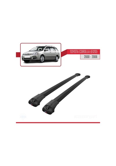 Toyota Corolla E120 2000-2006 Arası İle Uyumlu Ace-1 Ara Atkı Tavan Barı Siyah