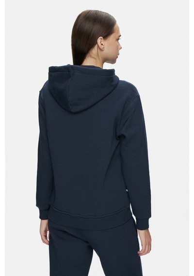 Ucla Jess Lacivert Kapüşonlu Nakışlı Oversize Kadın Sweatshirt Lacivert