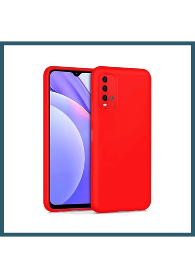 Bezos Redmi 9t Kılıf Nano İçi Kadife Silikon - Kırmızı Ob